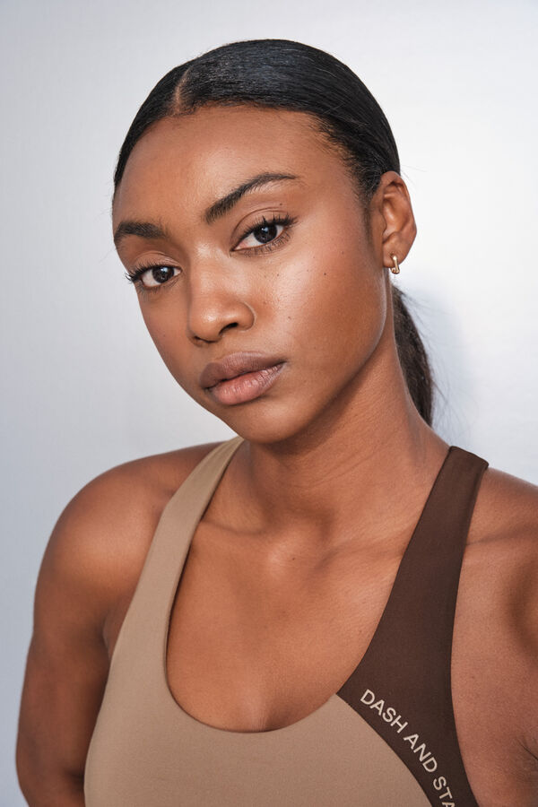 Dash and Stars Soutien desportivo 4D STRETCH com blocos de cores cru