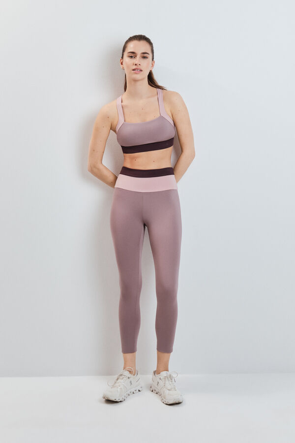 Dash and Stars Soutien desportivo 4D Stretch color block rosa rosa