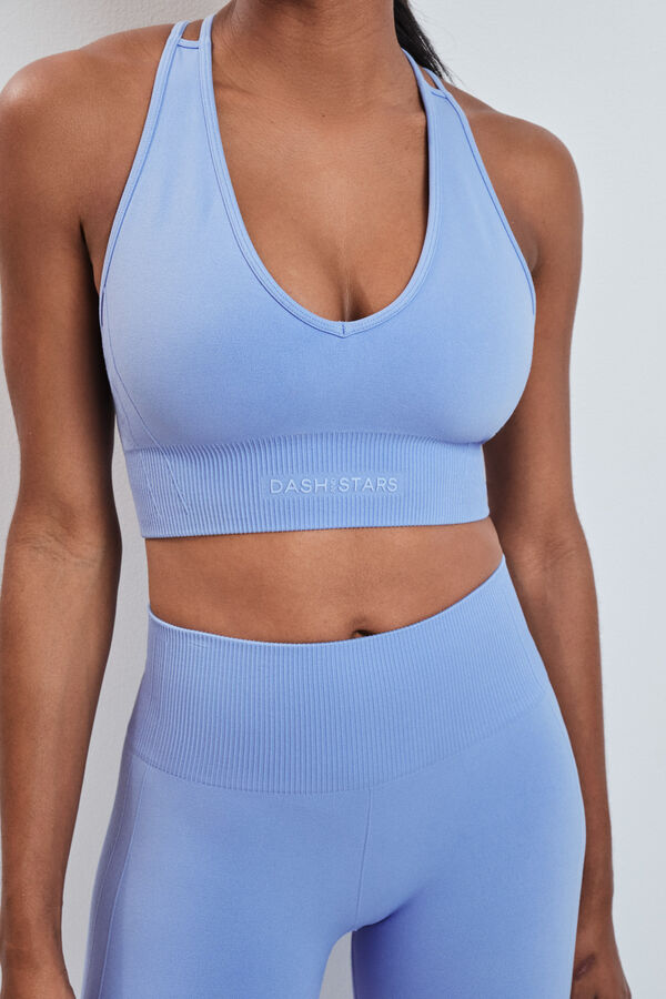 Dash and Stars Plavi sportski SEAMLESS COMFORT grudnjak blue
