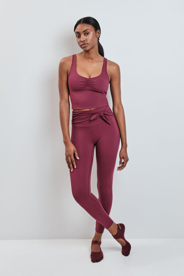 Dash and Stars Granatne duge helanke SOFT MOVE red