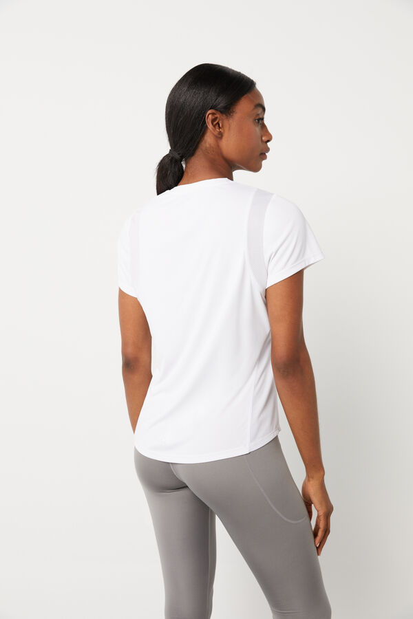 Camiseta blanca mujer transpirable para deporte Sol's Sporty 140