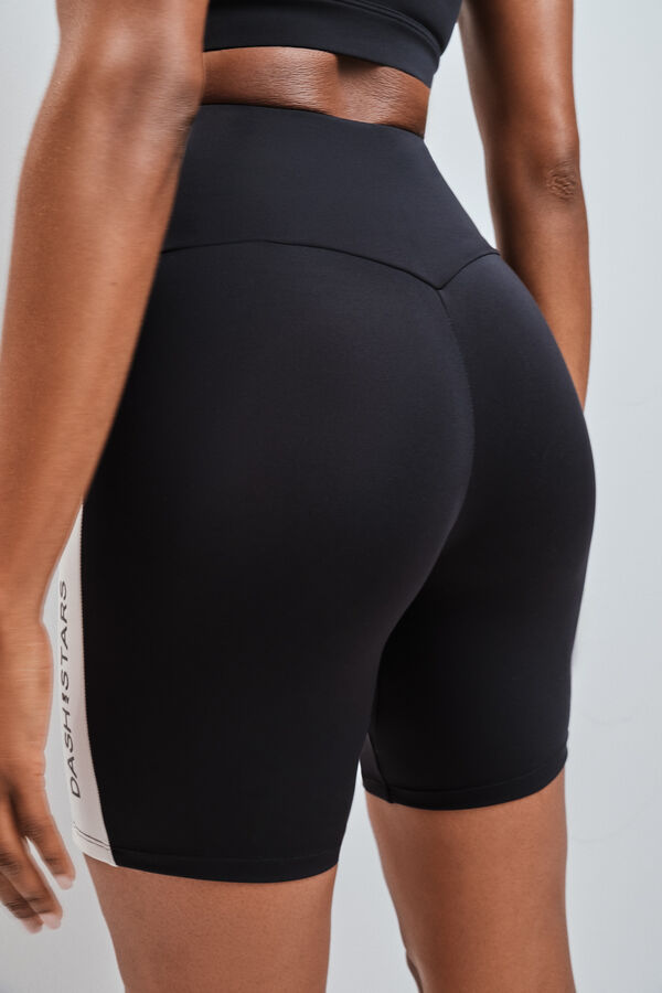 Dash and Stars Crne helanke za biciklizam 4D STRETCH sa kontrastom black