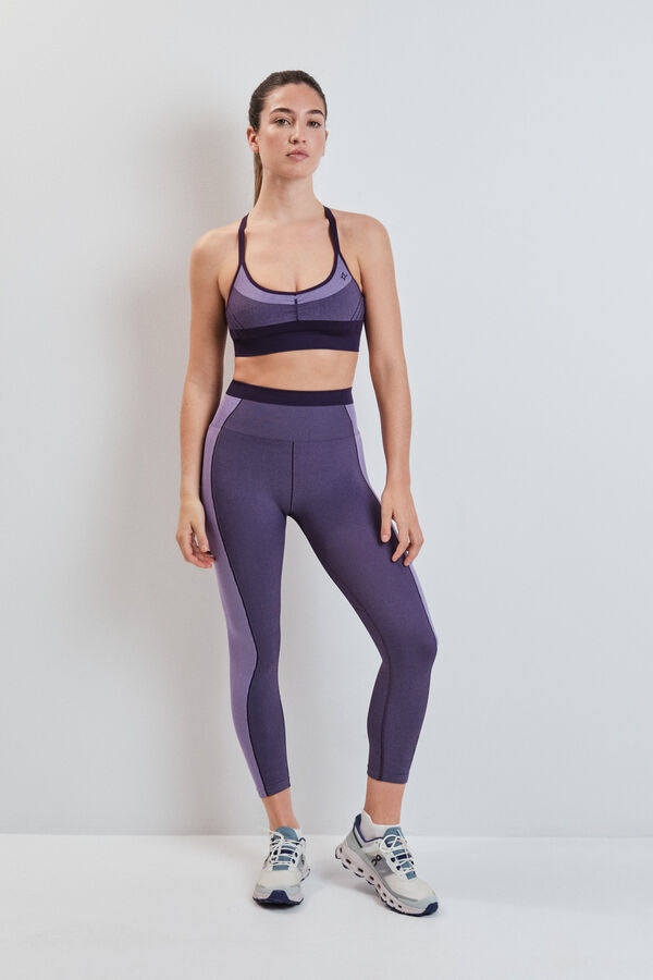 Dash and Stars Ljubičaste skraćene helanke SEAMLESS COMFORT pink