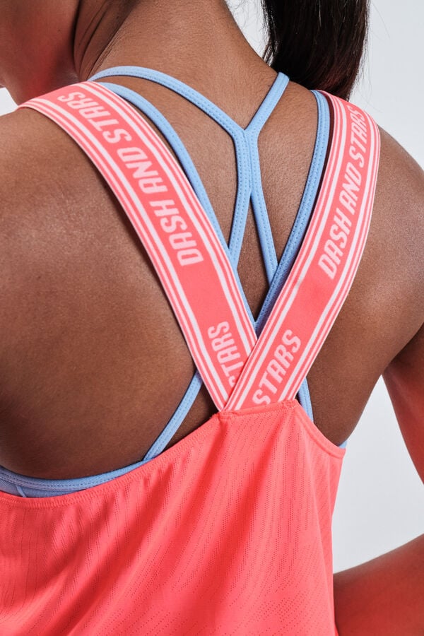 Dash and Stars Crvena majica sa halter izrezom red