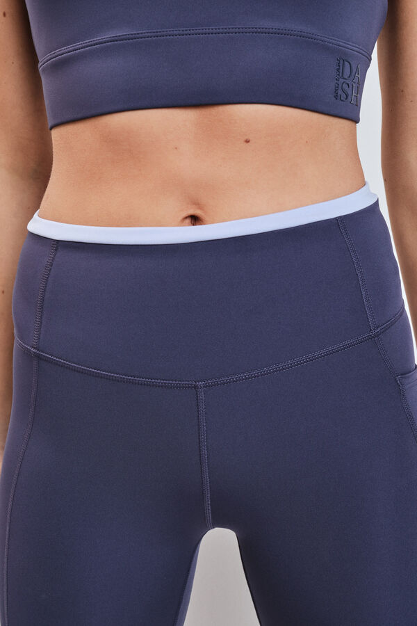 Dash and Stars Sive kapri helanke 4D STRETCH blue