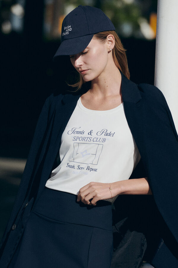 Dash and Stars Bela majica kratak rukav white