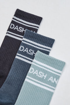 Dash and Stars Pakovanje od 3 para dugačkih pamučnih čarapa sa logom
