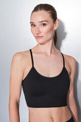 Dash and Stars Crni sportski grudnjak BEZ&Scaron;AVNE UDOBNOSTI black
