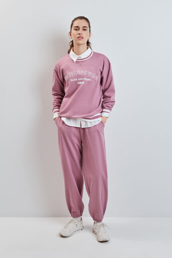 Dash and Stars Roze pli&scaron;ani koledž duks pink