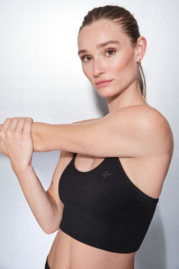 Dash and Stars Crni sportski grudnjak BEZ&Scaron;AVNE UDOBNOSTI black