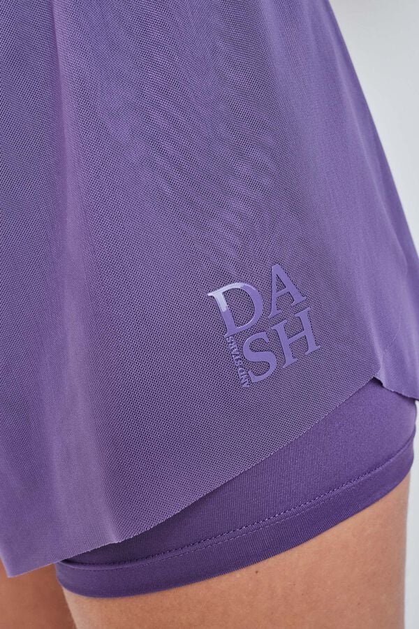 Dash and Stars Purple mesh ultra-light short pink
