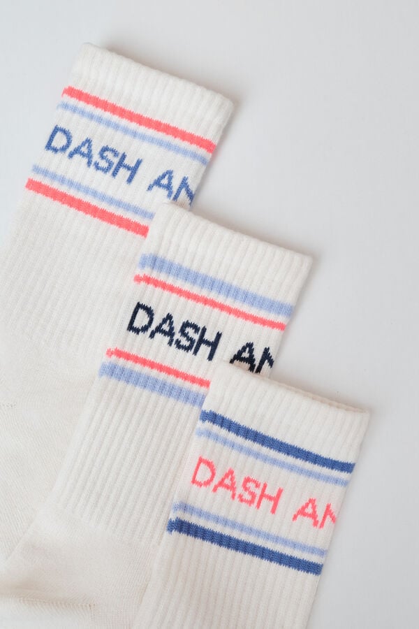 Dash and Stars 3 tehničke čarape white