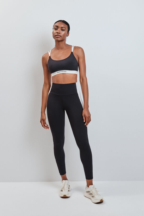 Dash and Stars Crne duge helanke 4D STRETCH sa kontrastom black