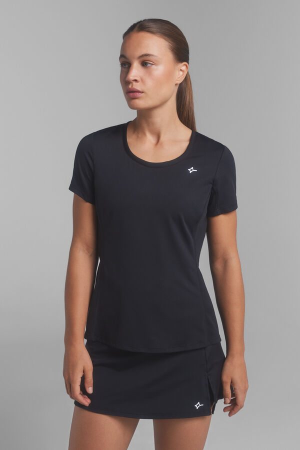 Dash and Stars T-shirt transpirável preta preto