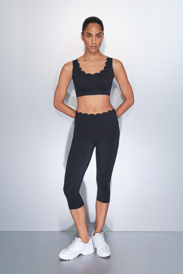 Dash and Stars Leggings COMPRESSIVE capri negro negro