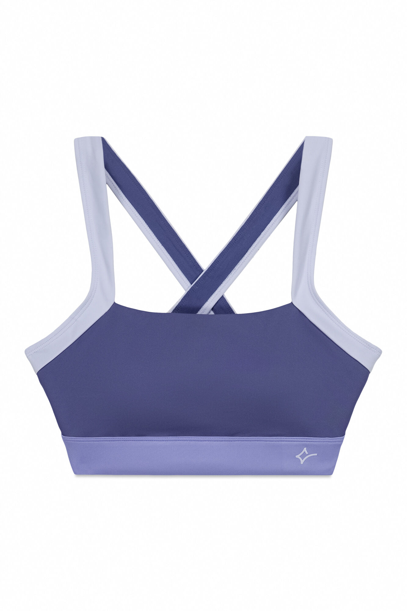 Dash and Stars Plavi 4D Stretch color block sportski grudnjak