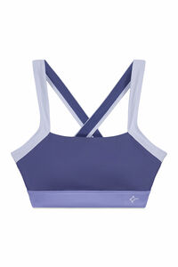 Dash and Stars Plavi 4D Stretch color block sportski grudnjak