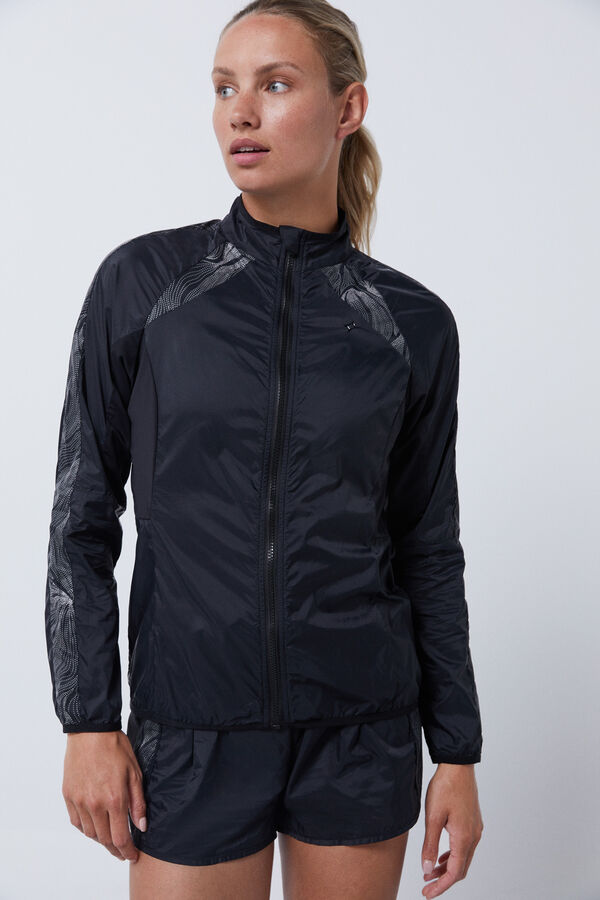 Dash and Stars Wind resistant reflective jacket szürke
