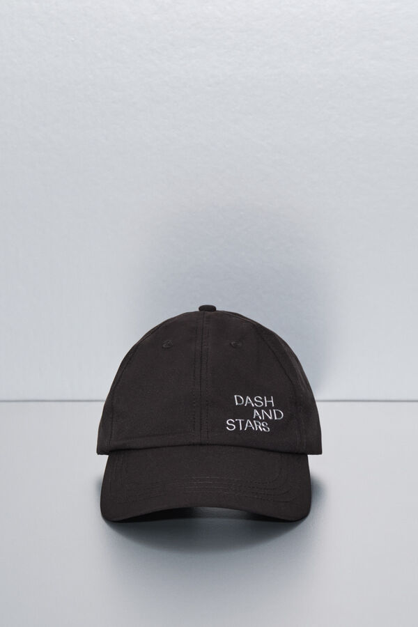 Dash and Stars Crni podesivi tehnički kačket sa logo black
