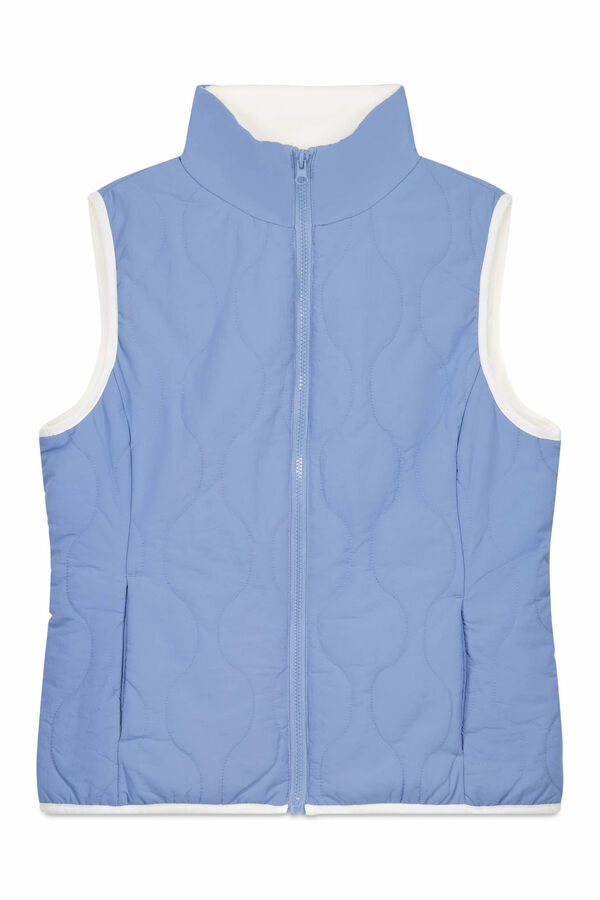 Dash and Stars Plavi podstavljeni štepano prsluk blue