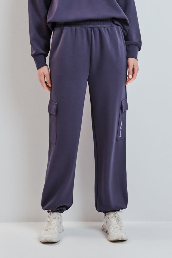 Dash and Stars Sive &scaron;iroke duge pantalone grey