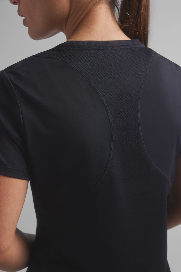 Dash and Stars T-shirt transpirável preta preto