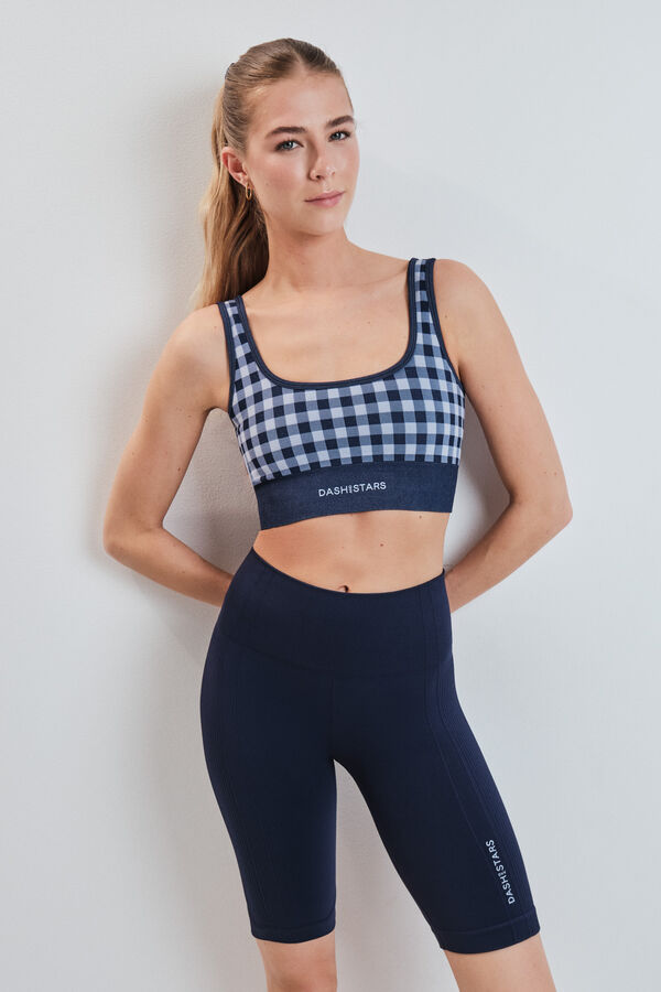 Dash and Stars Plave SEAMLESS COMFORT biciklističke helanke blue