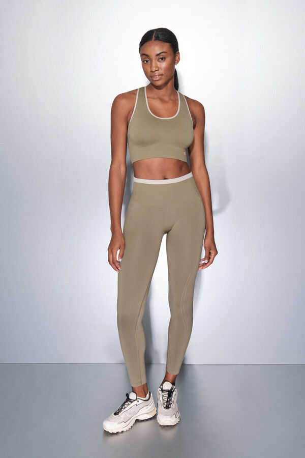 Dash and Stars Soutien desportivo c&aacute;qui CONFORTO SEM COSTURAS verde