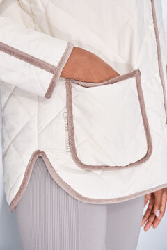Dash and Stars Chaqueta acolchada rombos beige