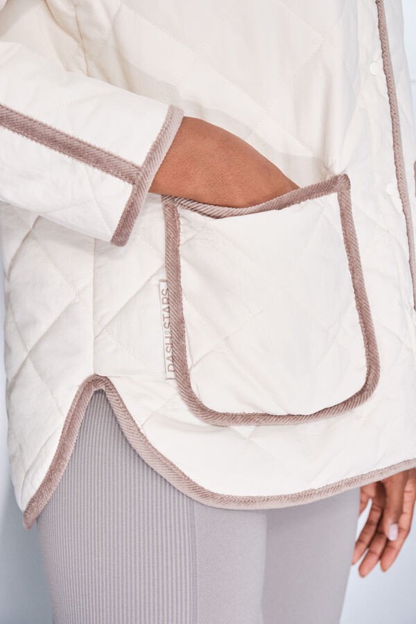 Dash and Stars Bež štepana jakna sa dijamantima beige