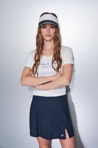 Dash and Stars Plava mikrofiber suknja sa mrežastom unutrašnjošću