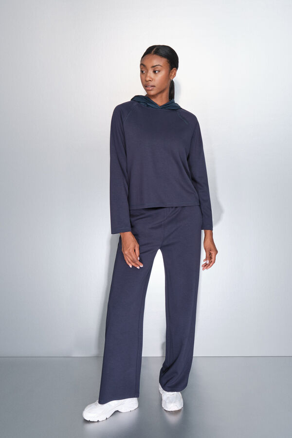 Dash and Stars Tamnoplava mekana duks blue