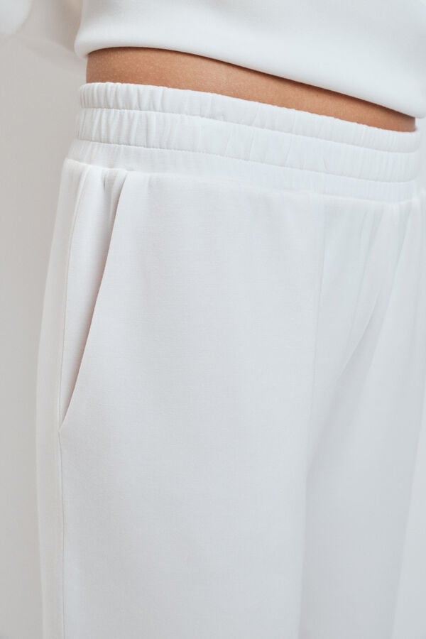 Dash and Stars Bele duge &scaron;iroke pantalone beige