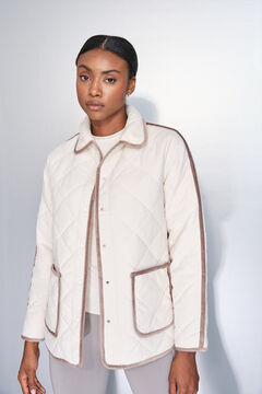 Dash and Stars Chaqueta acolchada rombos beige