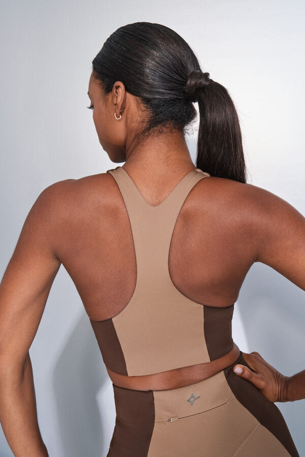 Dash and Stars Soutien desportivo 4D STRETCH com blocos de cores cru