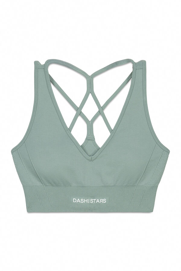 Dash and Stars Zeleni SEAMLESS COMFORT sportski grudnjak green