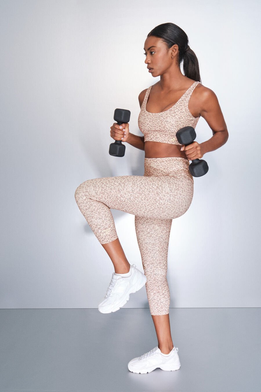Leggings 4D STRETCH animal print blanco
