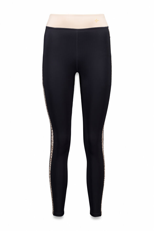 Dash and Stars 4D STRETCH fekete &aacute;llatmint&aacute;s leggings fekete