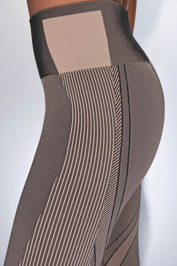 Dash and Stars Brown SEAMLESS COMFORT long leggings brown