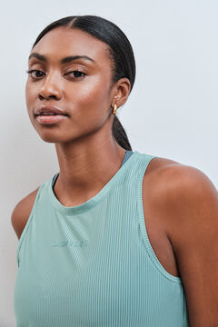 Dash and Stars Zeleni poluprovidni halter top