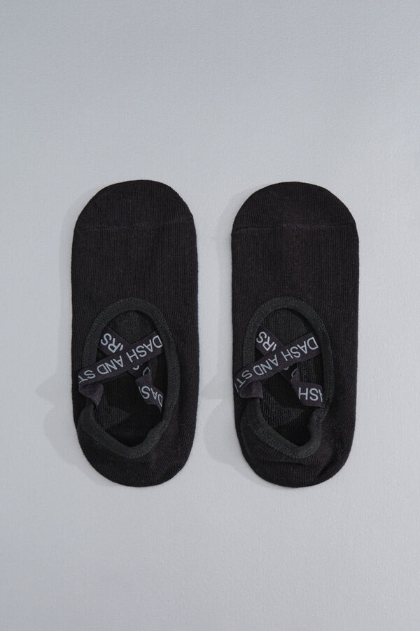 Dash and Stars  Crne papuča čarape black