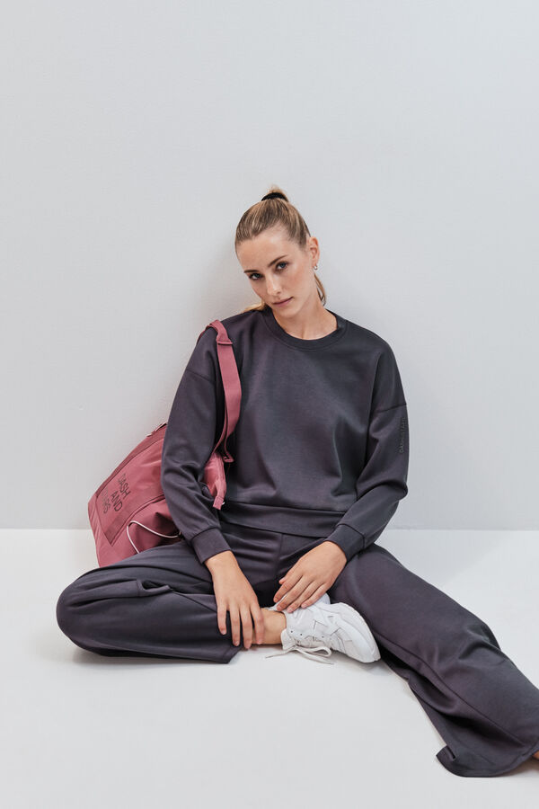 Dash and Stars Siva dukserica koledž modal grey