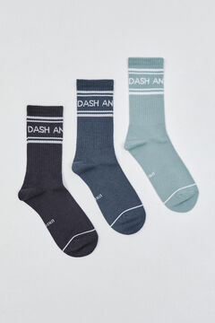 Dash and Stars Pakovanje od 3 para dugačkih pamučnih čarapa sa logom