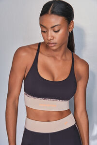 Dash and Stars 4D STRETCH crni sportski grudnjak sa životinjskim printom 