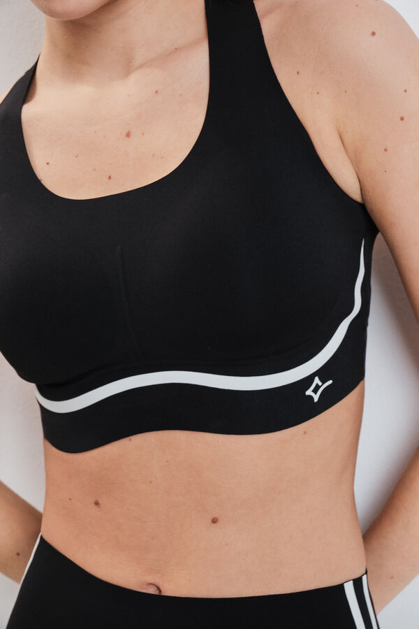 Dash and Stars Crni kompresioni sportski grudnjak black