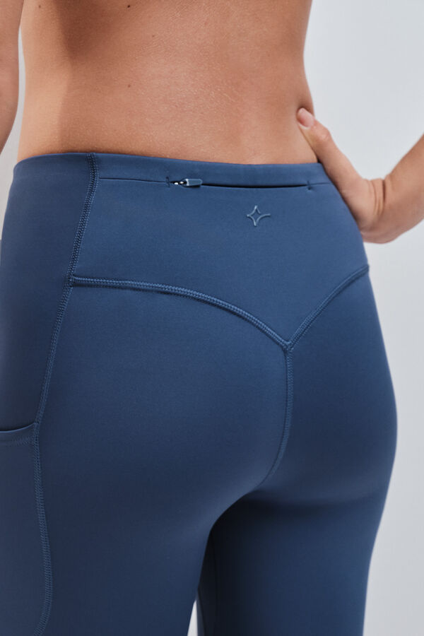 Dash and Stars Plave 4D STRETCH helanke kapri blue