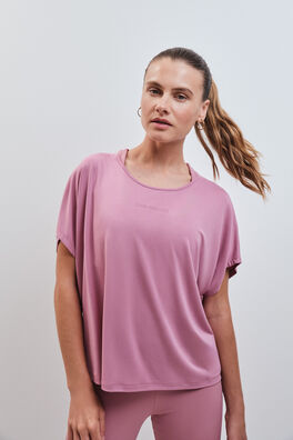 Camiseta manga corta modal rosa