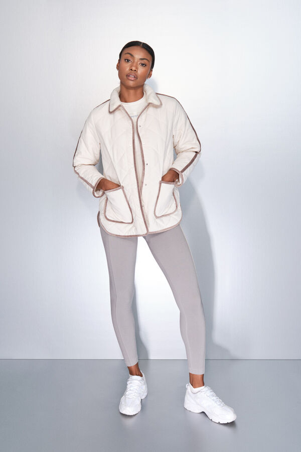 Dash and Stars Bež štepana jakna sa dijamantima beige