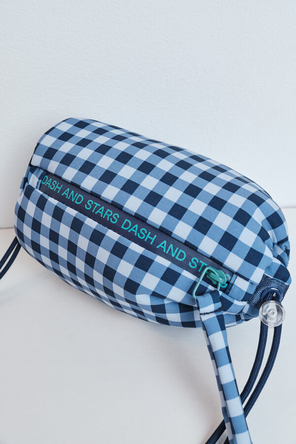 Dash and Stars Plava mini torba na preklop sa Vichy printom blue