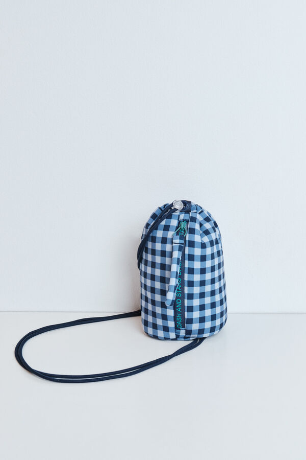 Dash and Stars Plava mini torba na preklop sa Vichy printom blue